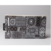 Aboriginal Art Cotton Zip Bag - Fiona Puruntatameri